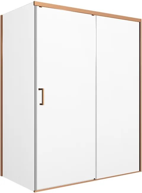 Porta doccia L 67-68 cm x H 200 cm per nicchia in vetro trasparente SP. 6 mm, profilo dorato, serie Jazz