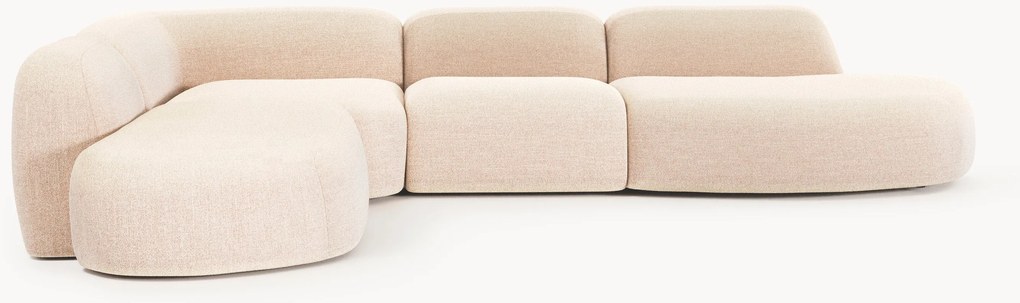 Divano angolare componibile XL in bouclé Wolke