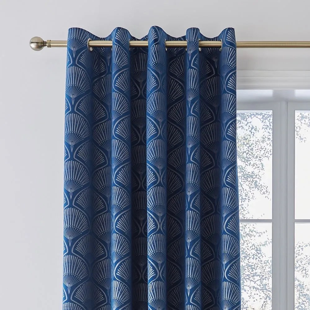 Tende blu in set da 2 229x168 cm Art Deco Pearl - Catherine Lansfield