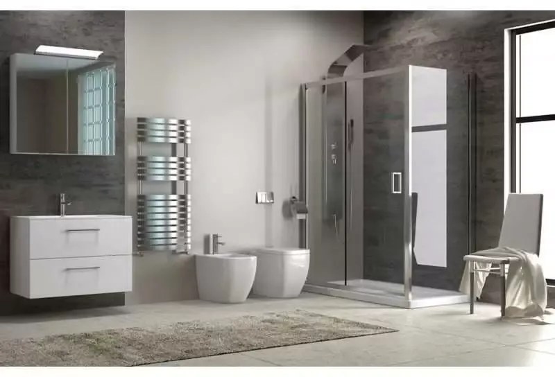 Kamalu - Box doccia angolo 160x70 cm trasparente altezza 180cm K410NS