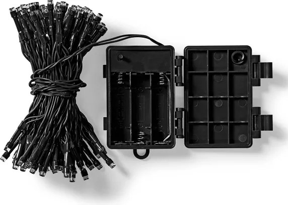 Nedis CLBO192 - Catena luminosa LED 192xLED/7 funzioni/3xAA 14,9m IP44 bianco caldo