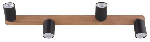 Faretto TOP WOOD 4xGU10/10W/230V nero/legno