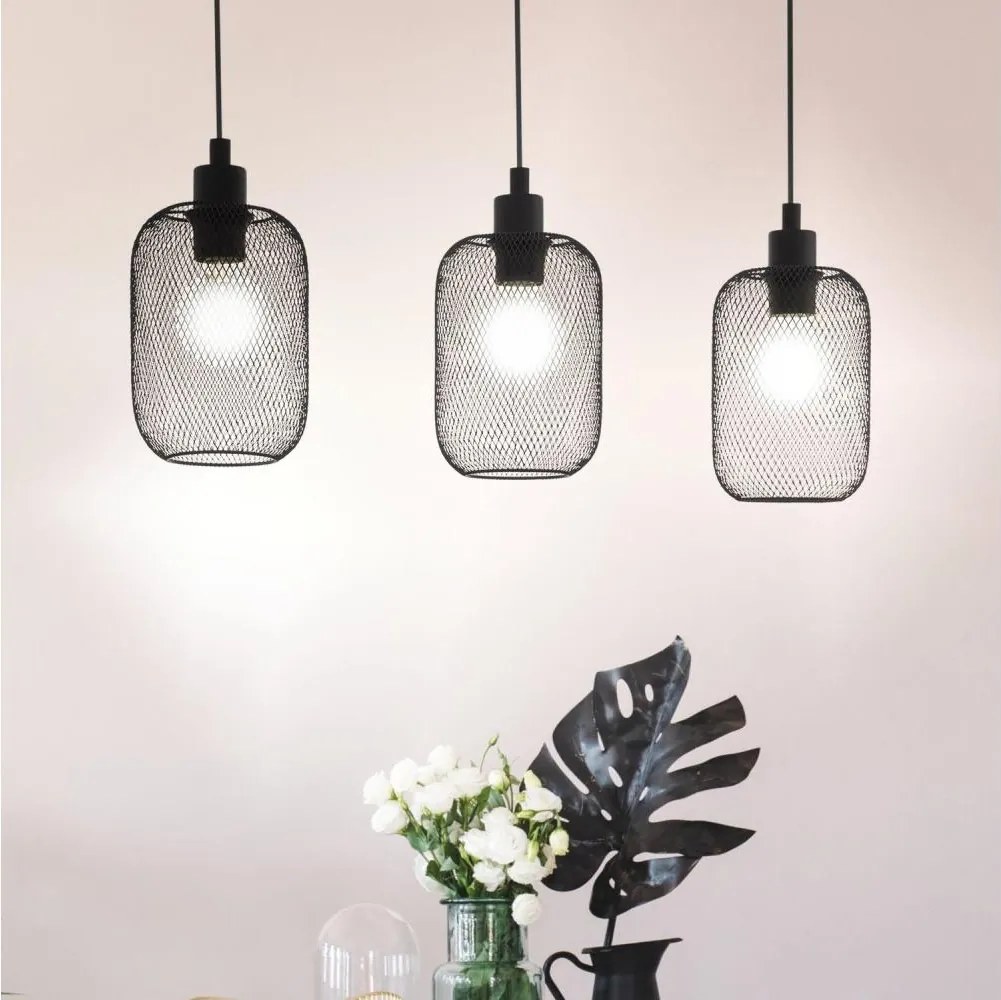 Eglo 43333 - Lampadario a sospensione con filo WRINGTON 3xE27/60W/230V