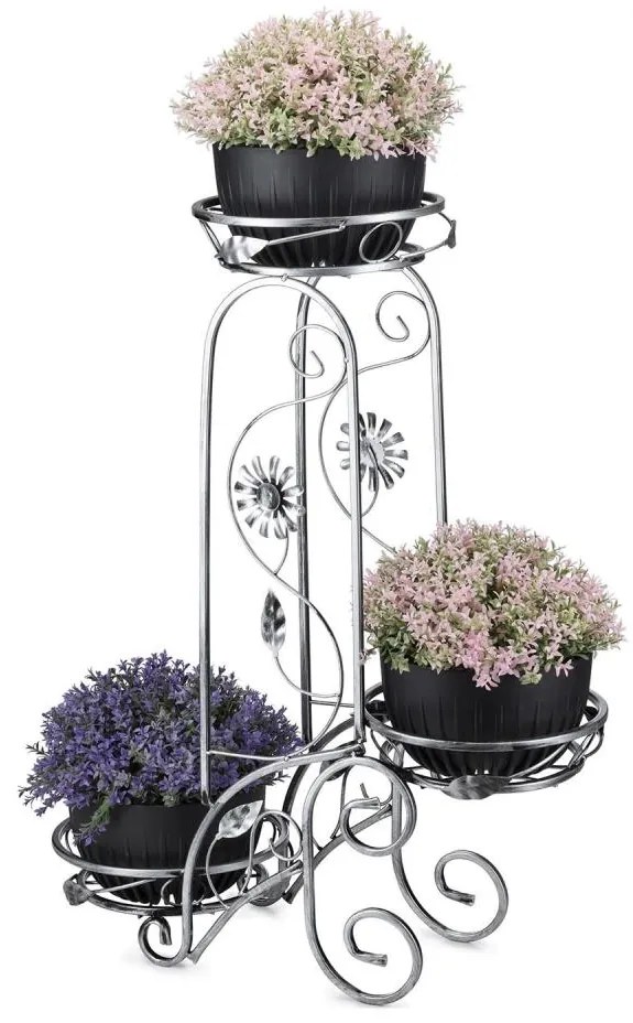 Portafiori 88x65 cm argento