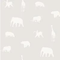 Carta da parati Animali Precious grigio, 53 cm x 10.05 m