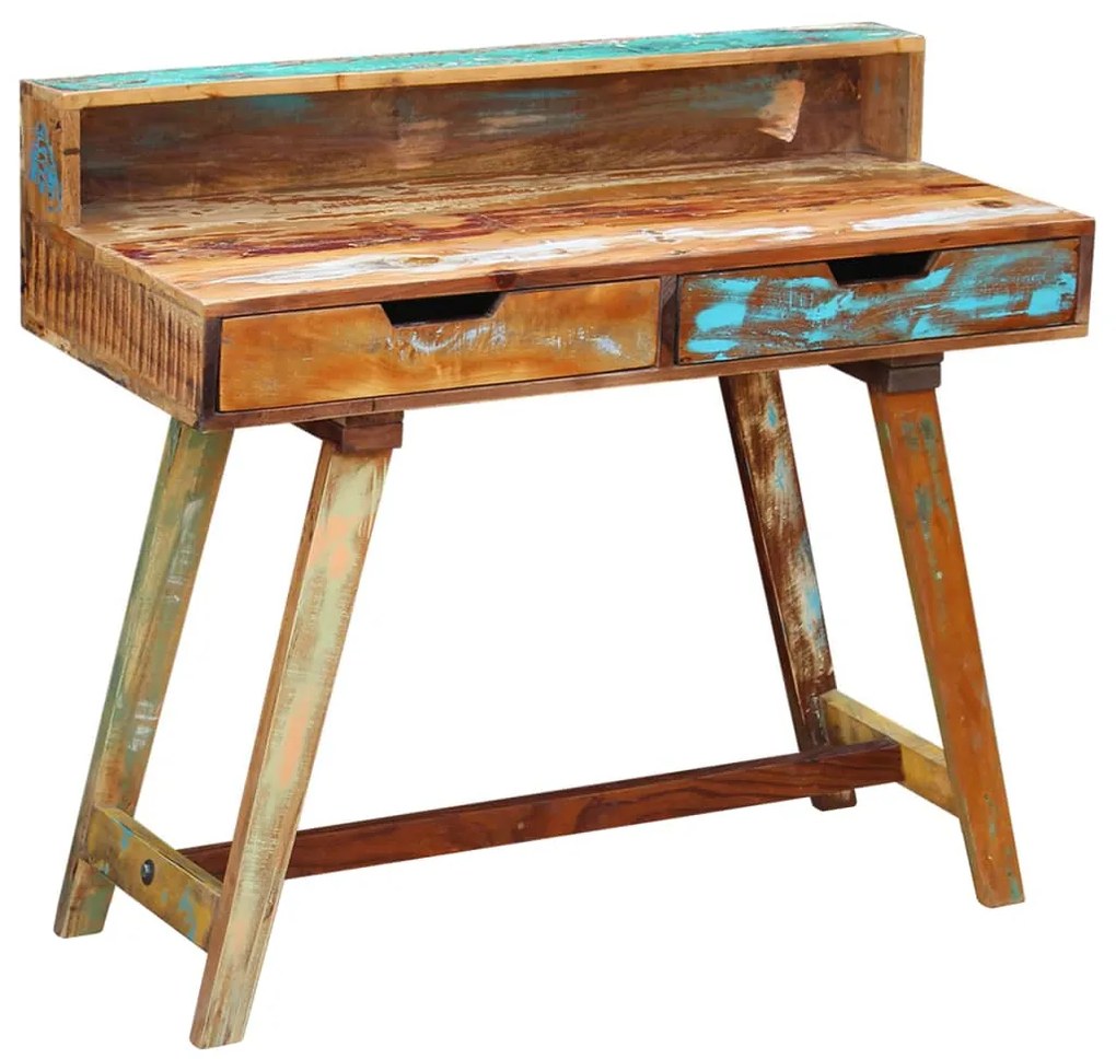 Scrivania İn Legno Massello Anticato /