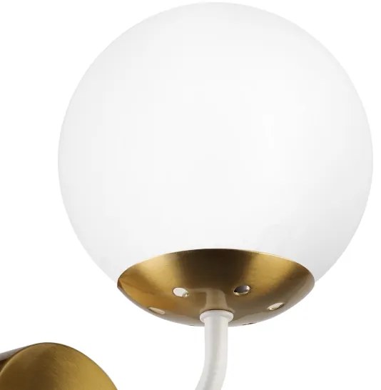 Brilagi - Lampada da parete MALIVA 1xE14/15W/230V dorata/bianca