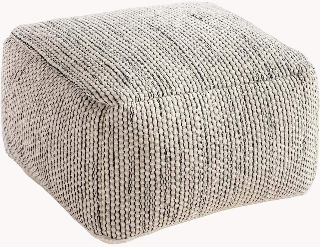 Pouf in lana tessuto a mano Rocco