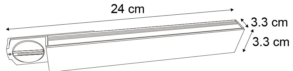 Lampada da soffitto moderna nera per sistema di illuminazione a binario monofase 5W 400 lm 2700-4000K - Iconic Tsiri