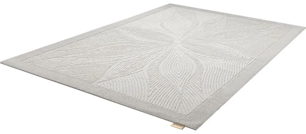 Tappeto in lana grigio chiaro 200x300 cm Tric - Agnella