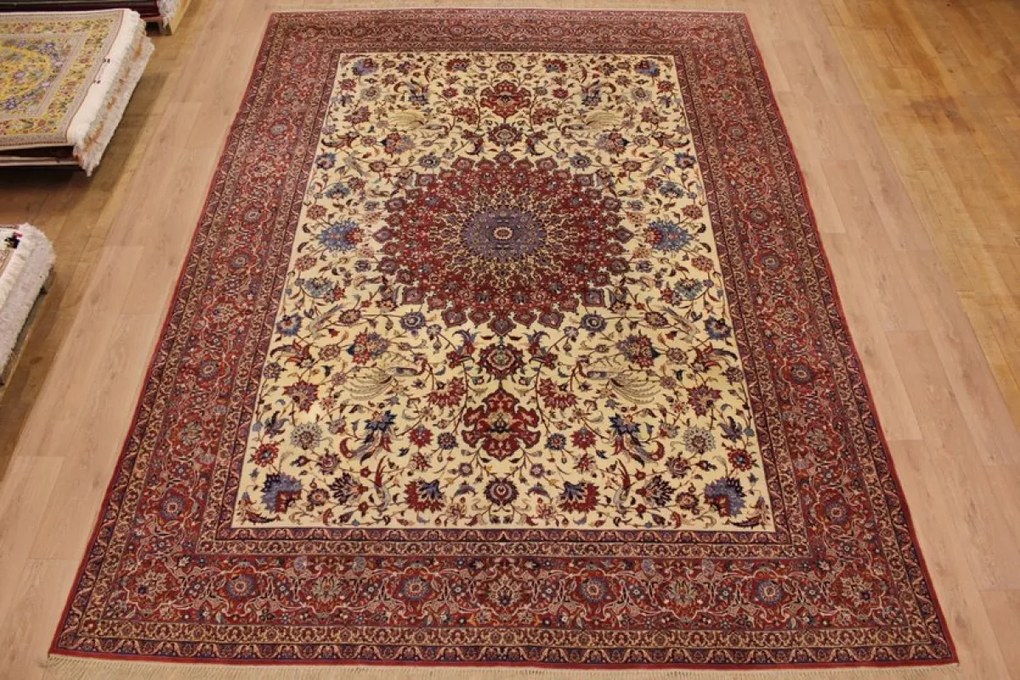 Isfahan Tappeto 400x300 (Iran) Annodato A Mano