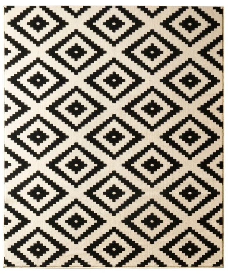 Runner Diamond crema e nero, 80 x 200 cm Hamla - Hanse Home