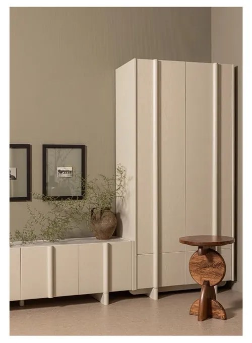 Tavolo TV modulare crema in legno di pino 200x53 cm Basu - WOOOD