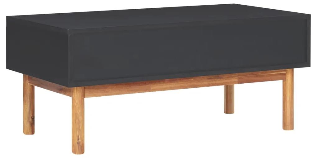 Tavolino da caffè 90x50x40 cm in legno massello di acacia e mdf