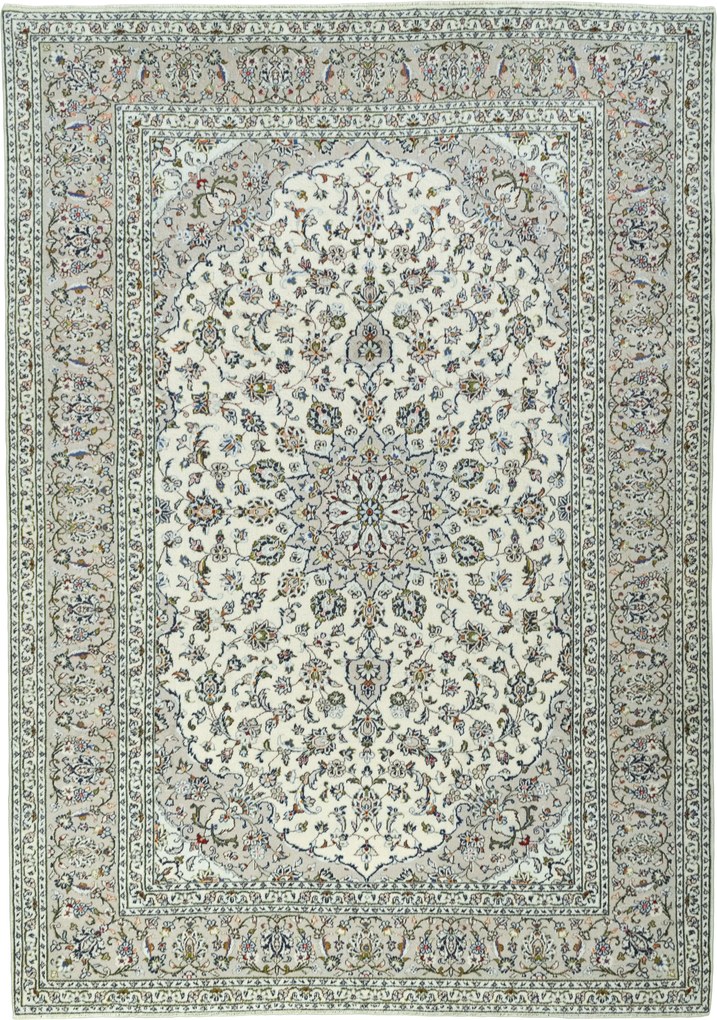 Kashan Tappeto persiano 260x360 Beige (Iran) Annodato A Mano