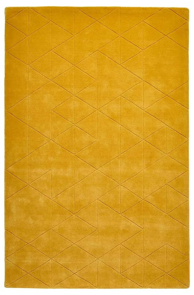 Tappeto di lana giallo senape , 120 x 170 cm Kasbah - Think Rugs