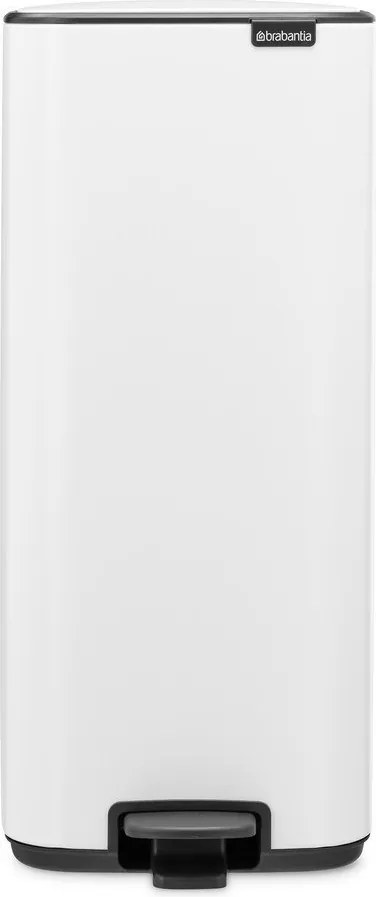 Cestino per la spazzatura bianco in acciaio con pedale 30 l Bo – Brabantia