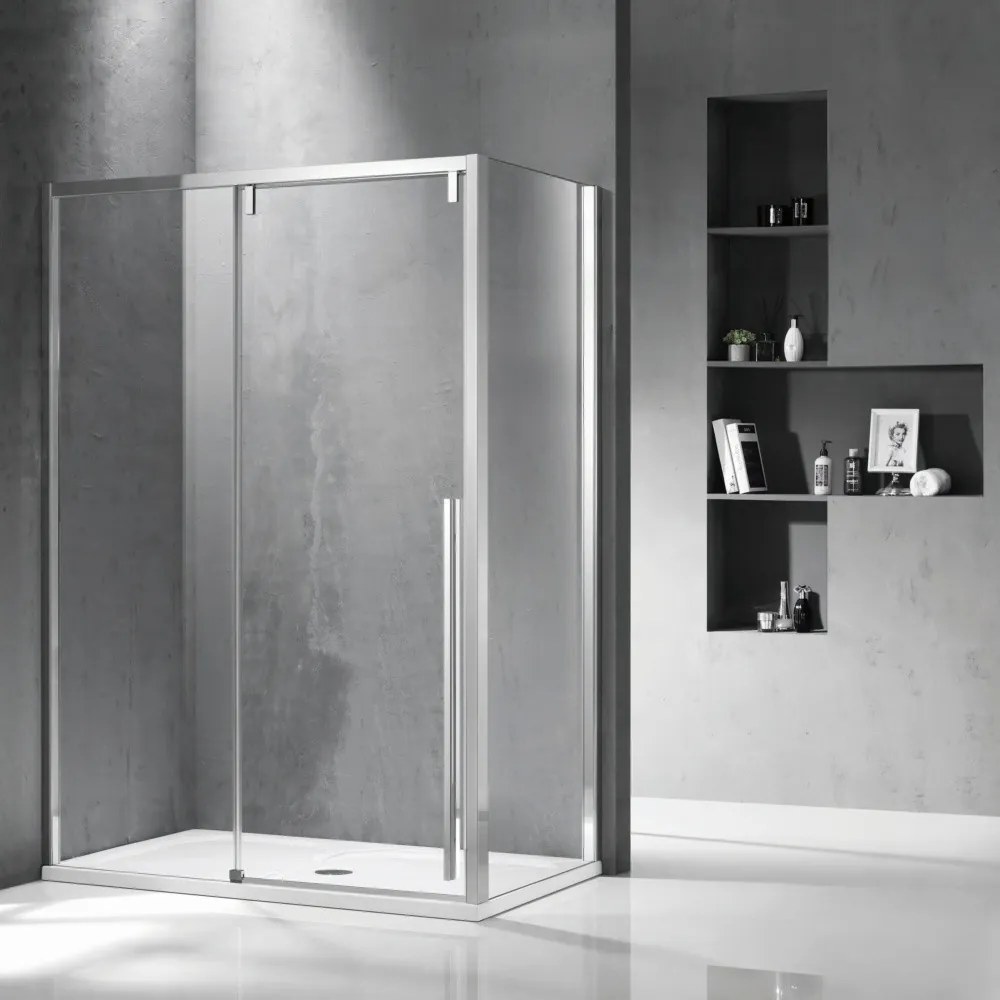 Cabina doccia 90x120 anta scorrevole frontale vetro 8mm altezza h200 | KSA5000 - KAMALU