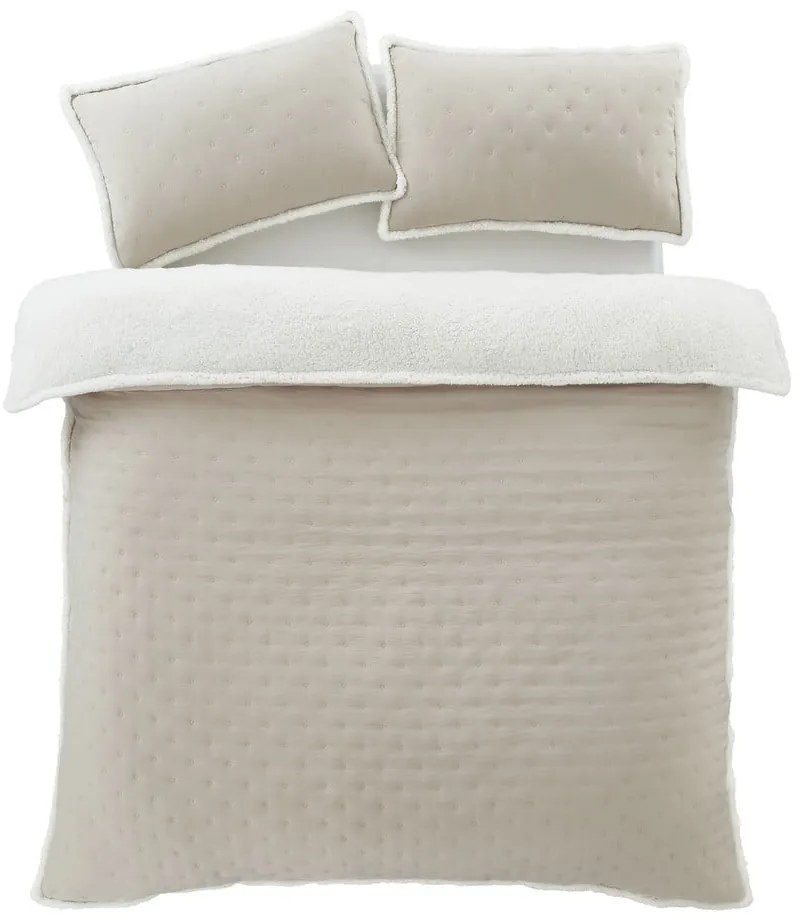 Biancheria da letto singola crema in lana d'agnello 135x200 cm Cosy Nori - Catherine Lansfield