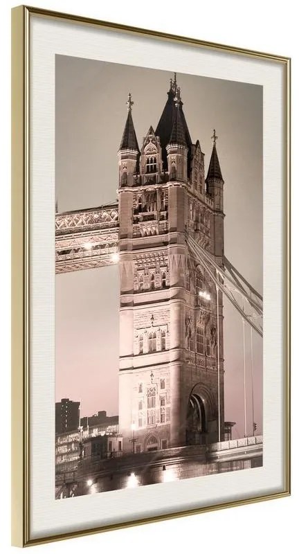 Poster  Symbol of London  Cornice Quadri Cornice d'oro con passe-partout, Larghezza x Altezza Home decor 20x30