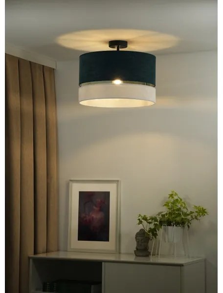Duolla - Lampadario a plafone DOUBLE 1xE27/15W/230V diametro 40 cm verde/grigio