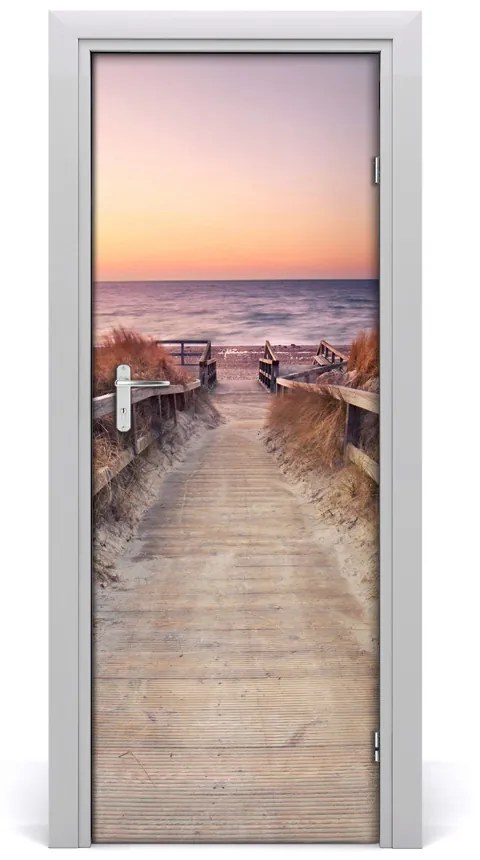 Poster adesivo per porta Sentiero per la spiaggia 95x205 cm