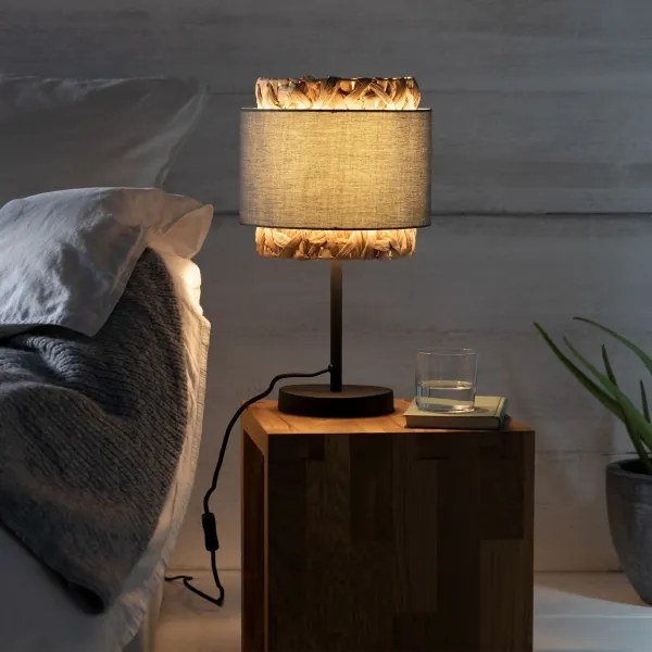 Brilliant - Lampada da tavolo WATERLILLY 1xE27/60W/230V grigio