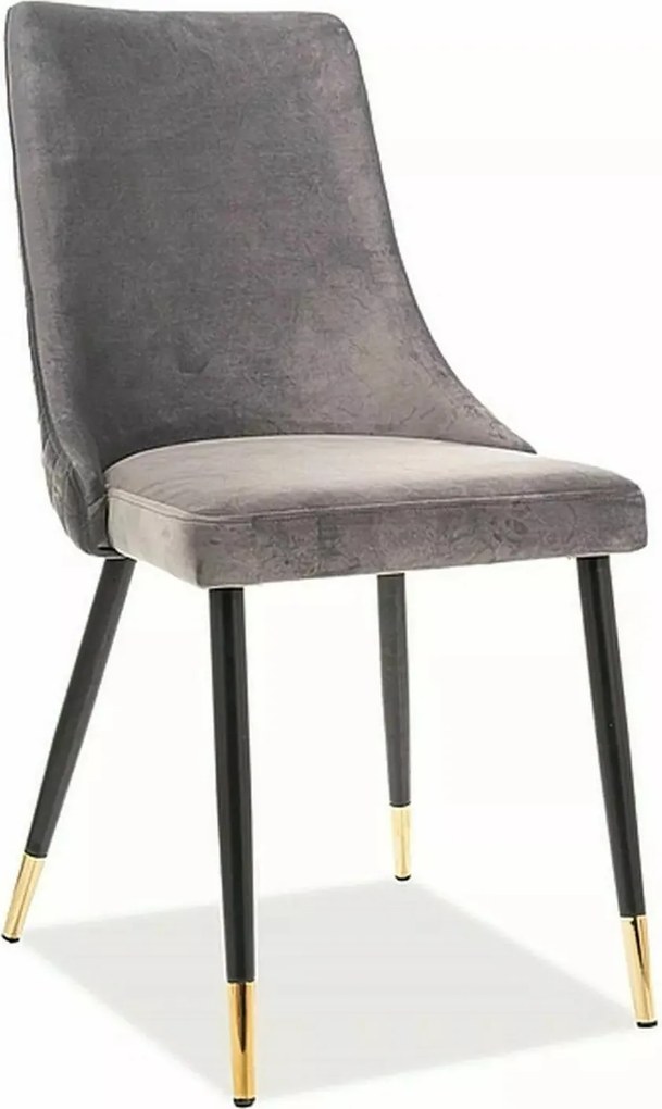 Sedia Piano Velvet grigia – 47x44x94 cm