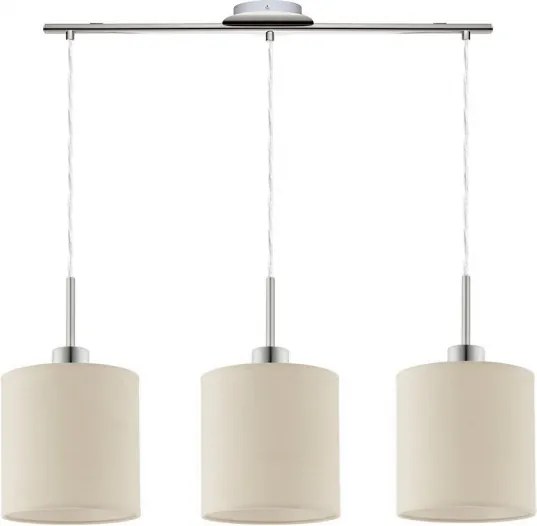 Eglo - Lampadario LED a sospensione TUNJA 3xE27/60W/230V crema