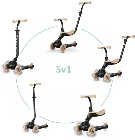 QPlay - Per bambini scooter 5in1 SEMA beige