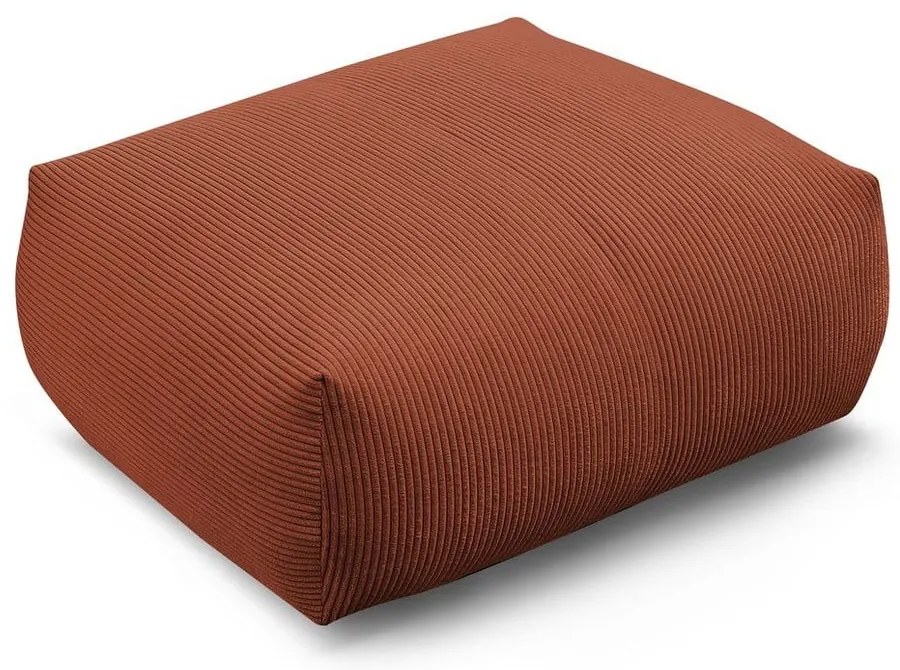 Poggiapiedi color mattone con rivestimento in velluto a coste Voltaire – Bobochic Paris