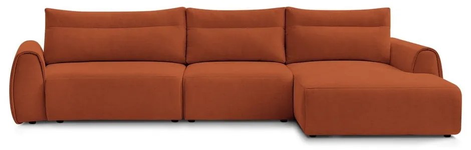 Divano angolare arancione Aden – Bobochic Paris