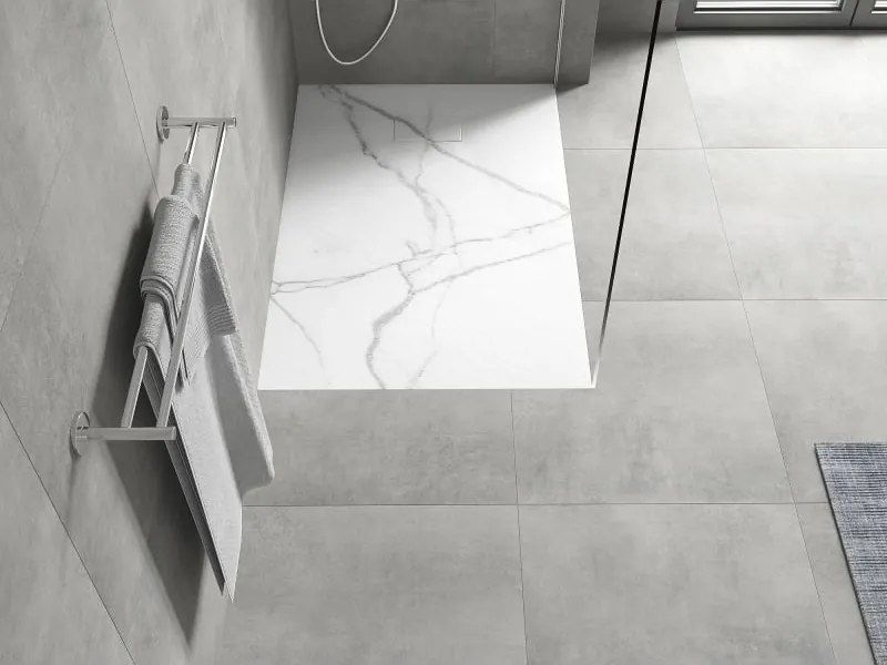 Mexen Hugo piatto doccia rettangolare SMC 120 x 90 cm, pietra bianca - 42159012
