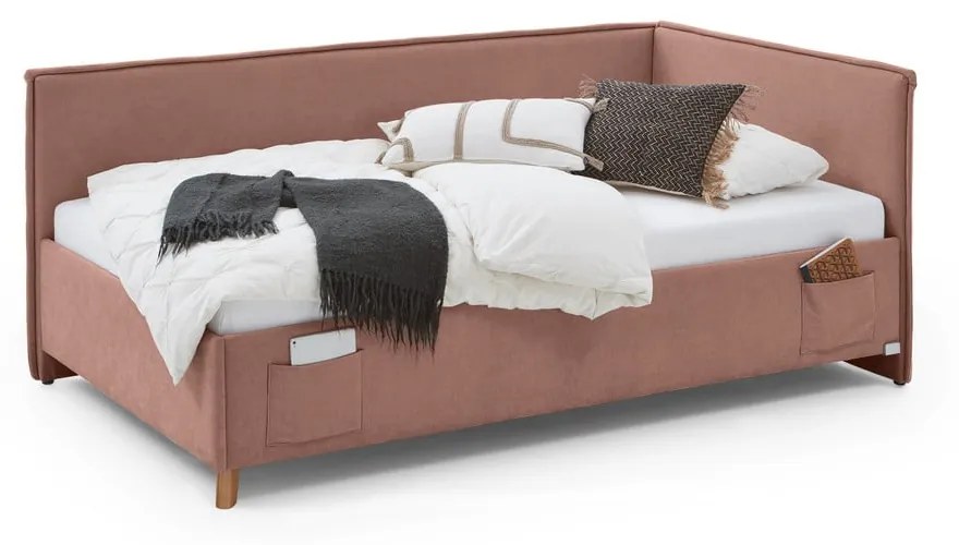 Letto per bambini rosa con contenitore 90x200 cm Fun - Meise Möbel