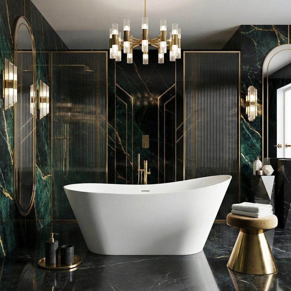 Vasca da bagno freestanding in acrilico Lusso Slim 170