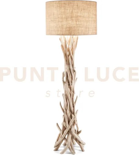 Driftwood lampada da terra rami intrecciati in legno naturale con p...