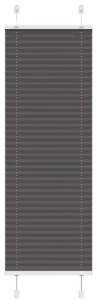 Tenda Plissettata Nera 50x150 Cm Larghezza Tessuto 49,4 Cm /