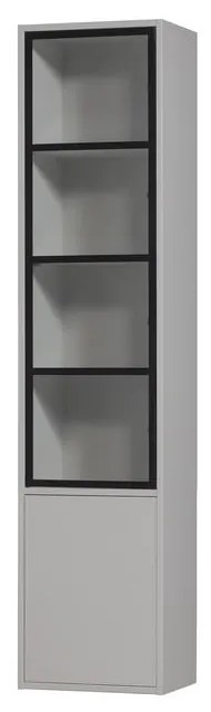 Vetrina in legno di pino grigio chiaro 53x230 cm Basic - vtwonen