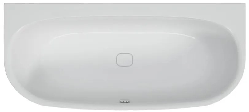 Hoesch iSensi vasca da bagno a parete 180x80 cm ovale bianco 3848.010