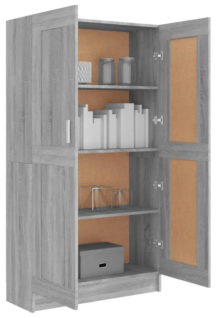 Libreria grigio sonoma 82,5x30,5x150 cm in legno multistrato