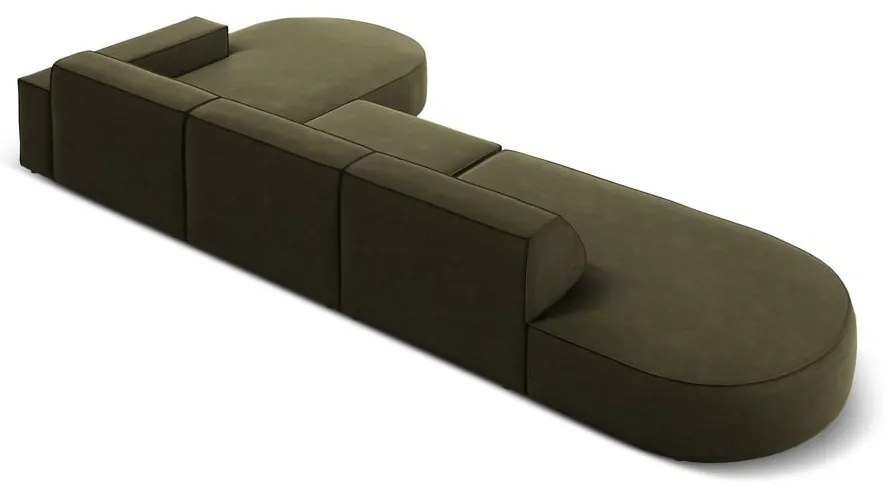 Divano angolare in velluto verde (angolo destro) Jodie - Micadoni Home