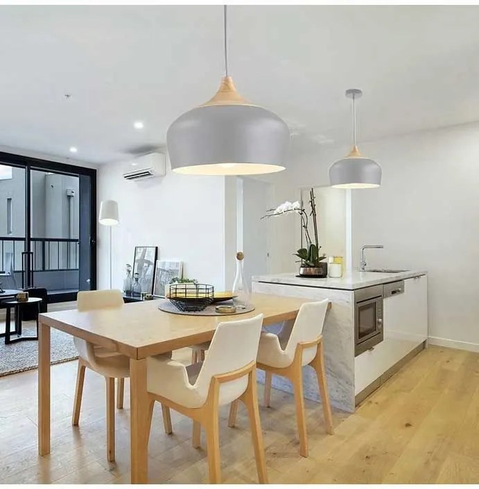 Lampada da soffitto pensile singola Bari Grigio