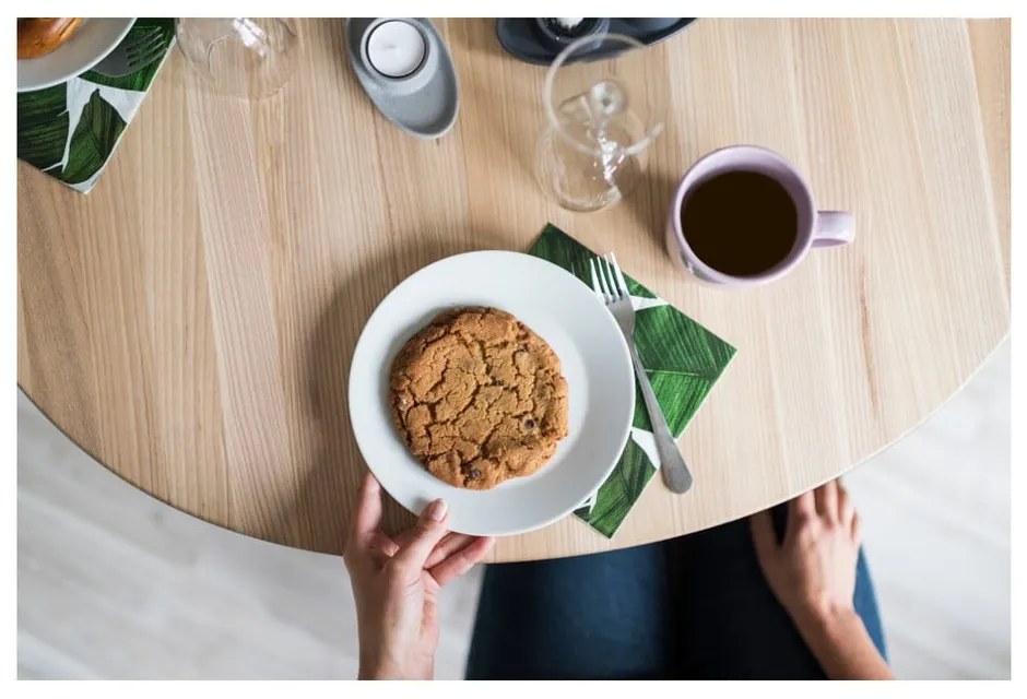 Tavolo da pranzo in legno massiccio naturale , ⌀ 90 cm Naïve - EMKO