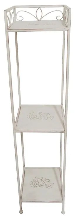 Decorazione Scaffale portavasi in ferro  bianco L 111 cm x H 25 cm