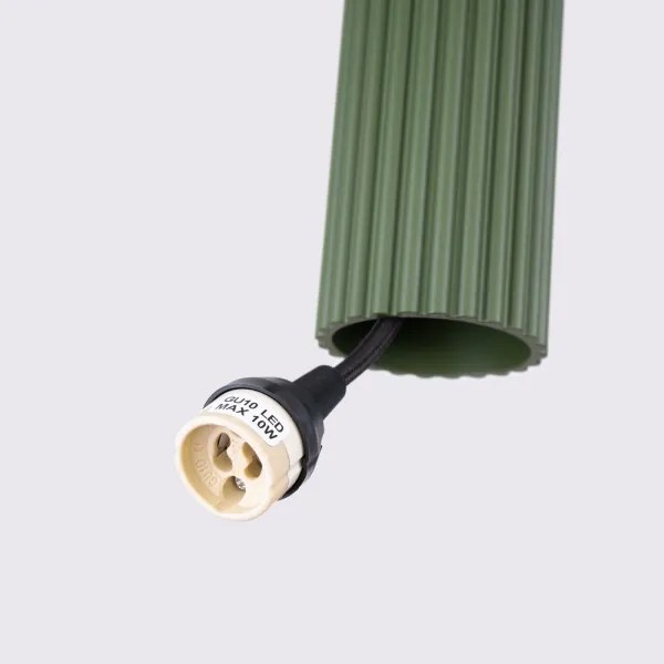 Sollux SL.1611 - Lampadario a sospensione con filo KARBON 1xGU10/10W/230V verde
