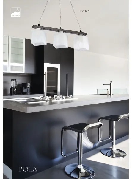 Jupiter 1097 - PO 3 - Lampadario POLA 3xE27/60W/230V wengé