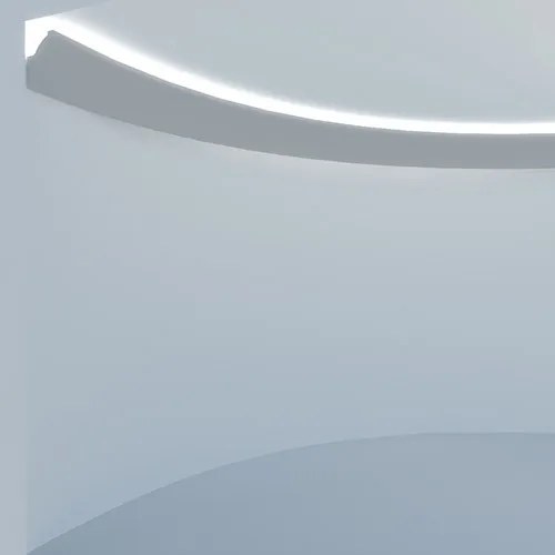 Cornice Pitturabile Flessibile per Pareti Curve per Strisce LED - 2m Variante Lunghezza 2 Metri