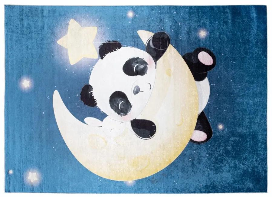 Tappeto per bambini con motivo panda sulla luna Larghezza: 80 cm | Lunghezza: 150 cm