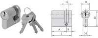 CISA CILINDRO 0G304-04 SAG. MEZZO MM.59,5(50X10) OTT. NICHEL