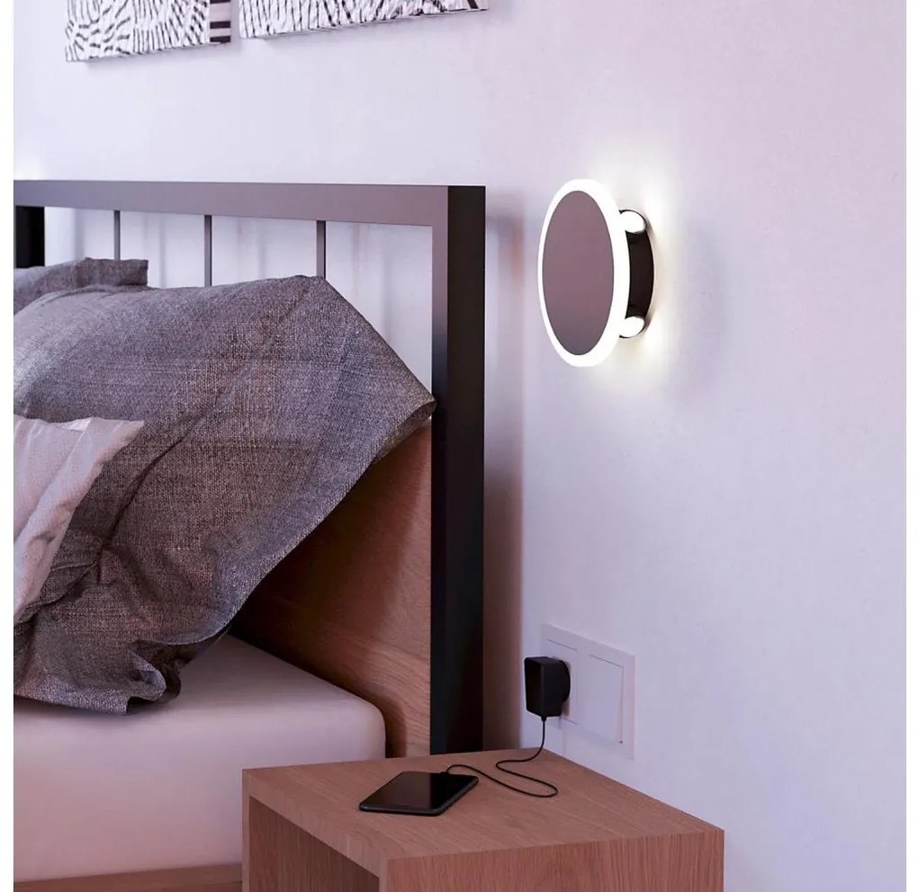 Eglo 901585 - Applique a LED TALAMELLO LED/12W/230V 3000K diametro 17 cm nero